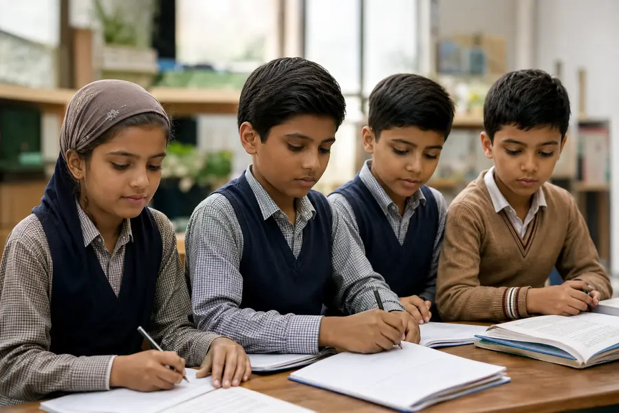 Students learning together