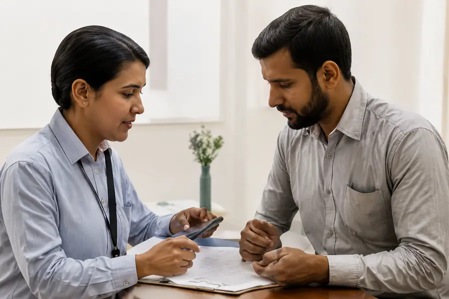 A healthcare consultation