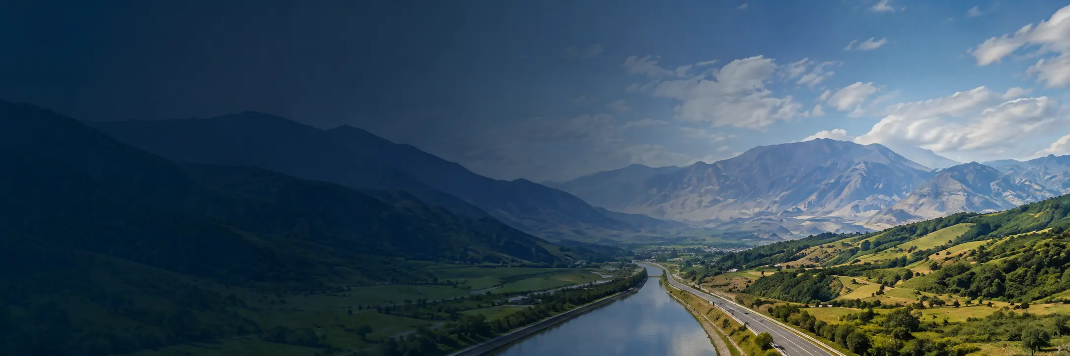 Mountain valley landscape